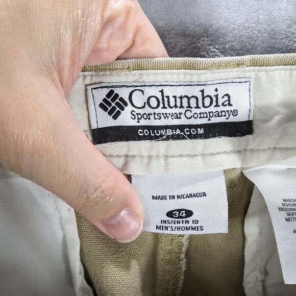 Columbia Shorts Mens 33 Tan Khaki Brown Chino Fishing Hiking Outdoor Cotton READ - Picture 7 of 10